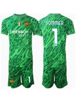 Inter Milan Yann Sommer #1 Målvakt Replika Hemmakläder Barn 2024-25 Kortärmad (+ byxor)